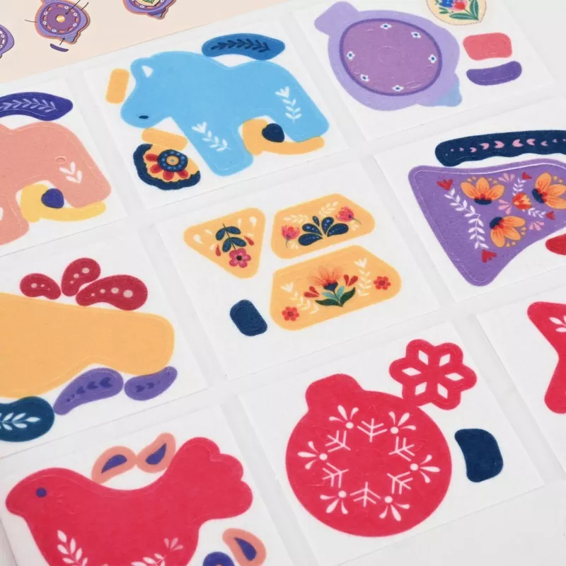Full Color Process Printed Felt Sticker